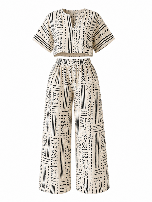 Ensemble MELA – Top Court & Pantalon Palazzo