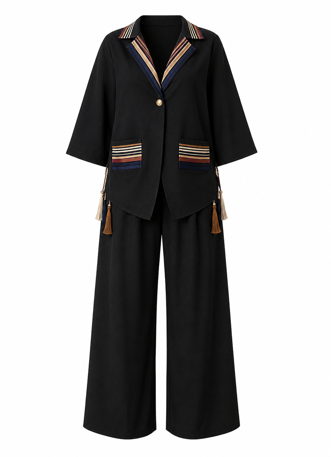 Ensemble ZARIA – Veste Chic & Pantalon Palazzo Femme – Image 3